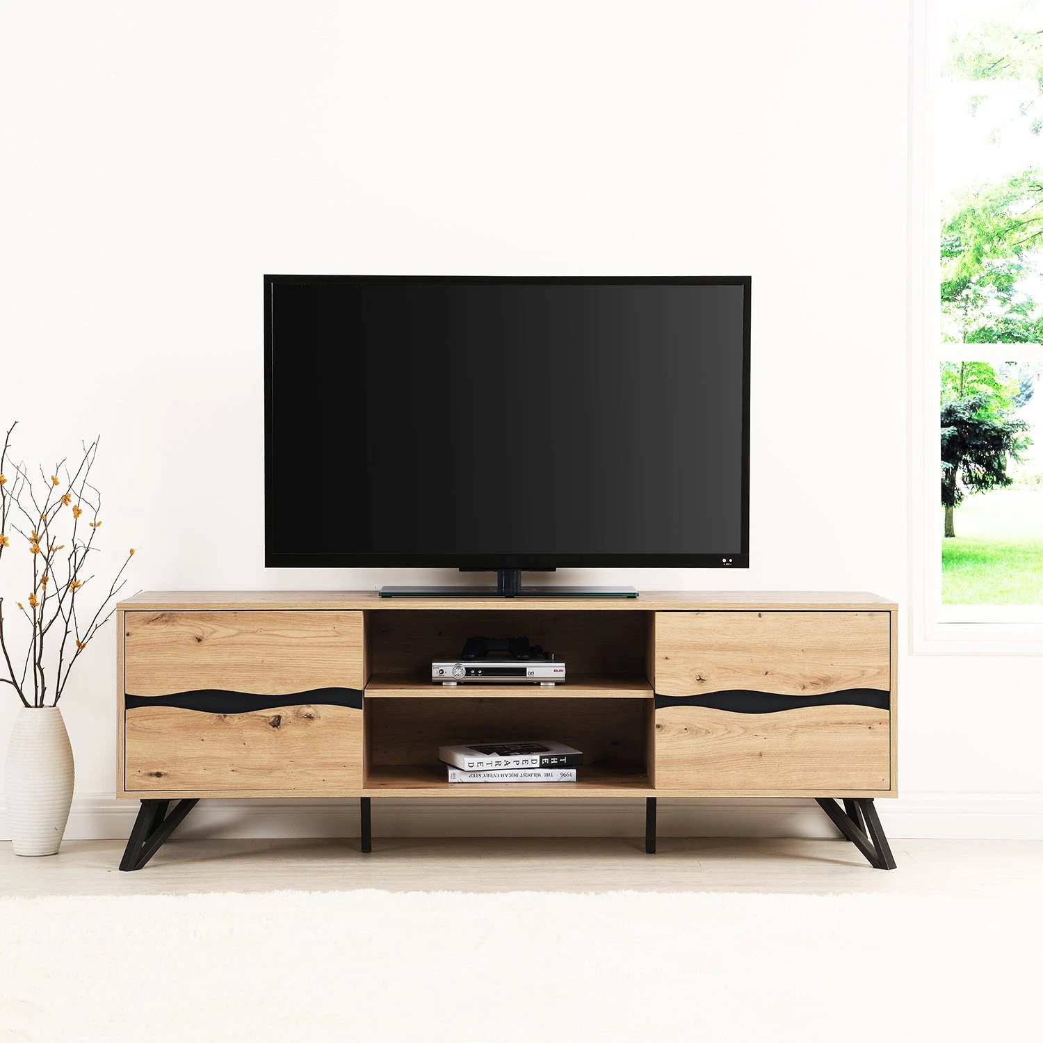Weston Oak Effect Wide TV Unit 7 Weston Oak Effect Wide TV Unit - Image 5