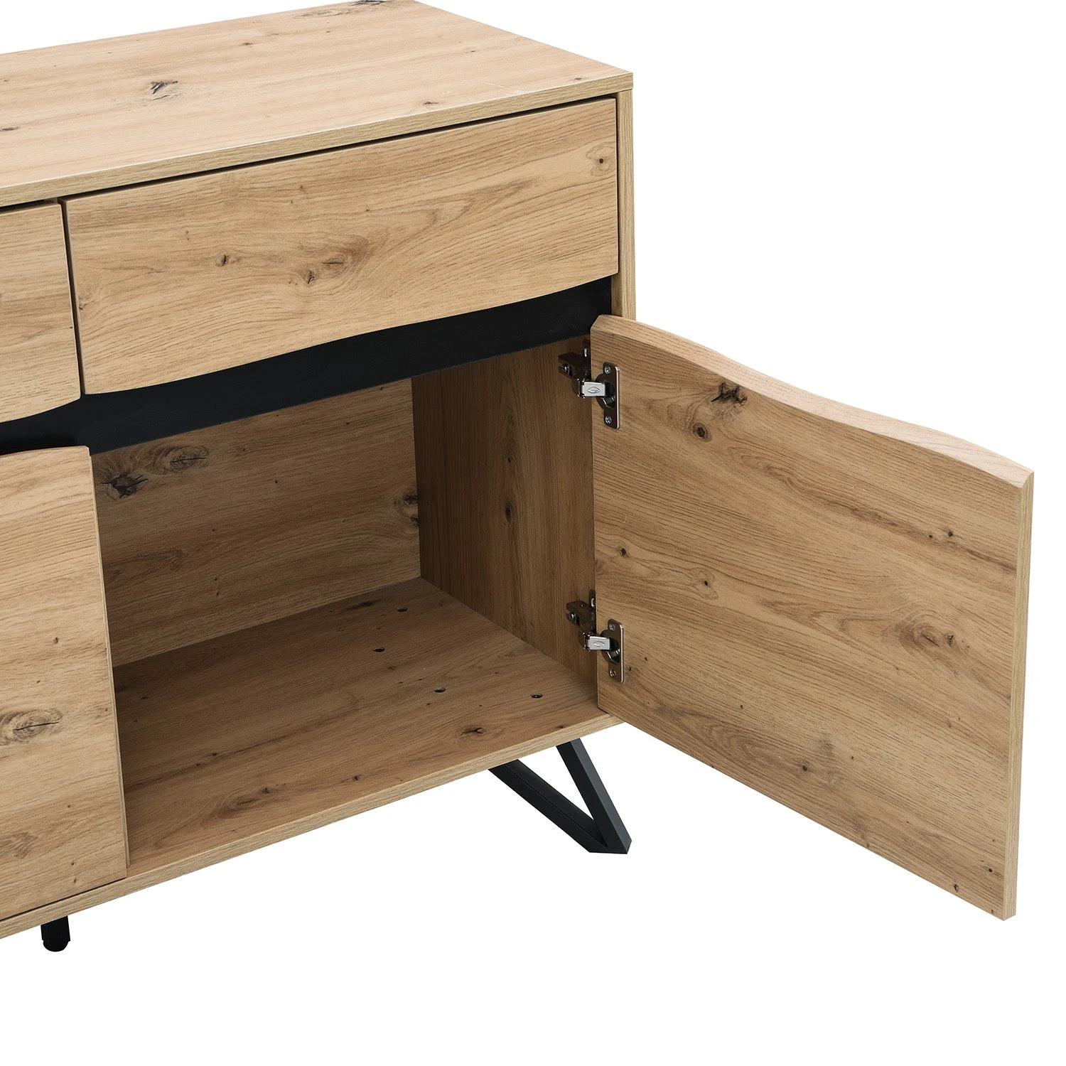 Weston Oak Effect 3 Door 3 Drawer Large Sideboard 14 Weston Oak Effect 3 Door 3 Drawer Large Sideboard - Image 12