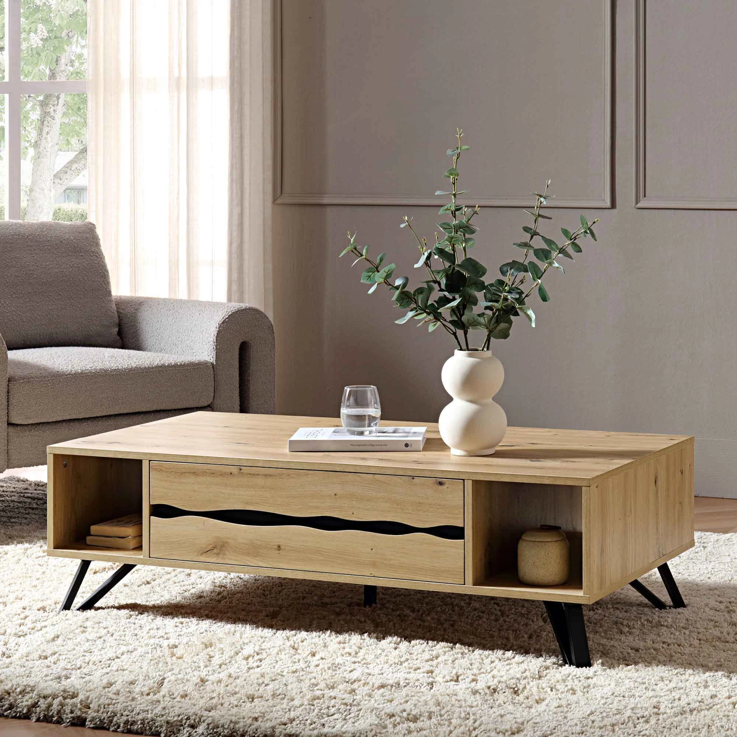 Weston Oak Effect Coffee Table 2 Weston Oak Effect Coffee Table