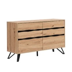 Weston Oak Effect 6 Drawer Chest Of Drawers 21 Weston Oak Effect 6 Drawer Chest Of Drawers -Daals Shop BSD 080 OAK 1