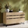 Weston Oak Effect 6 Drawer Chest Of Drawers -Daals Shop BSD 080 OAK main n