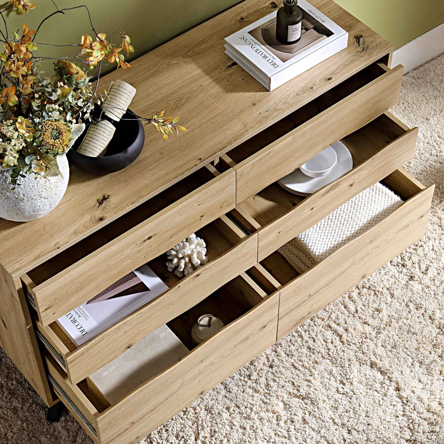 Weston Oak Effect 6 Drawer Chest Of Drawers 5 Weston Oak Effect 6 Drawer Chest Of Drawers - Image 3