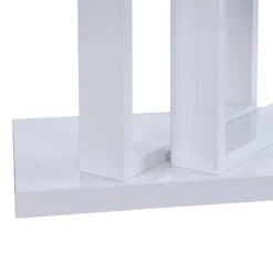 Lucent White High Gloss And Glass Top Coffee Table -Daals Shop BSD 083 WHITE detail2