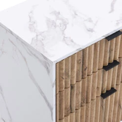Aspen Oak And Marble Effect 6-Drawer Chest Of Drawers 27 Aspen Oak And Marble Effect 6-Drawer Chest Of Drawers -Daals Shop BSD 085 detail2
