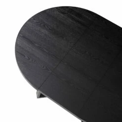 BERN Extending Round Dining Table With Metal Legs, Black -Daals Shop BSD 092 BLACK detail1