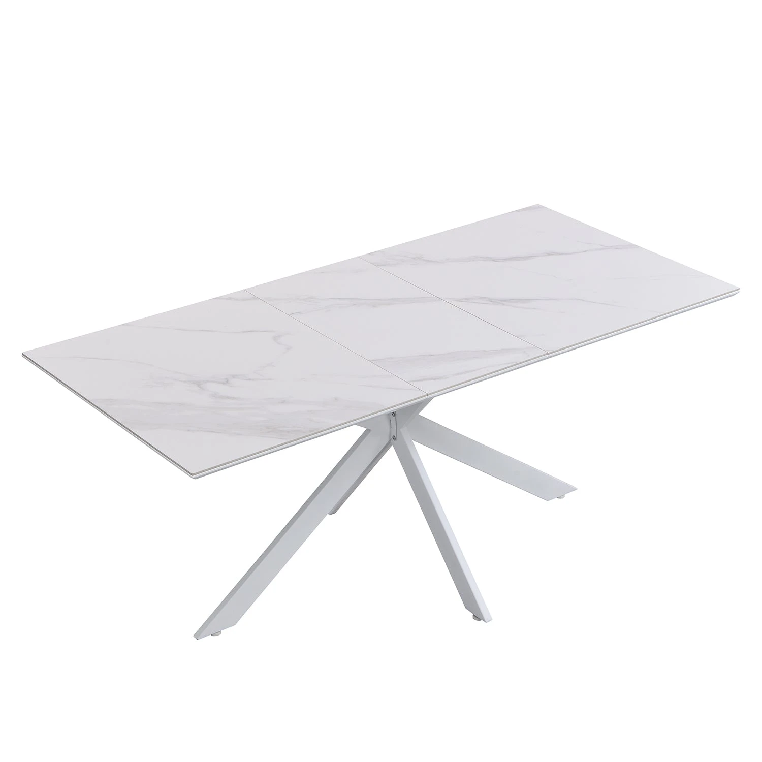 Varden White Ceramic Extending Dining Table 5 Varden White Ceramic Extending Dining Table - Image 3