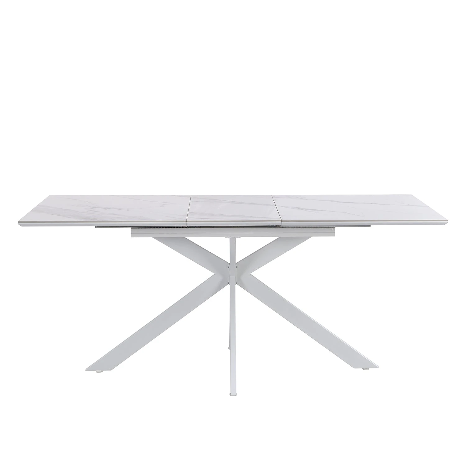 Varden White Ceramic Extending Dining Table 6 Varden White Ceramic Extending Dining Table - Image 4