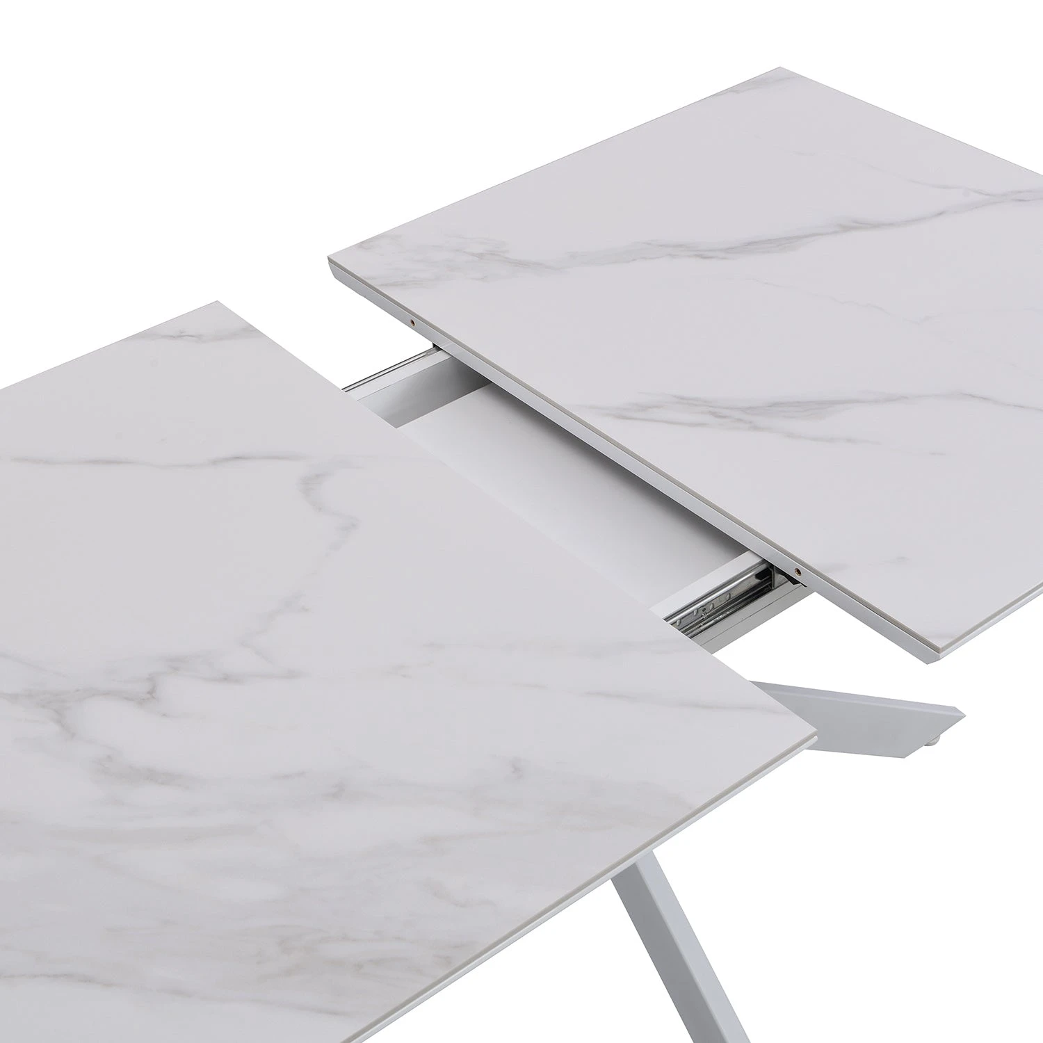 Varden White Ceramic Extending Dining Table 10 Varden White Ceramic Extending Dining Table - Image 8
