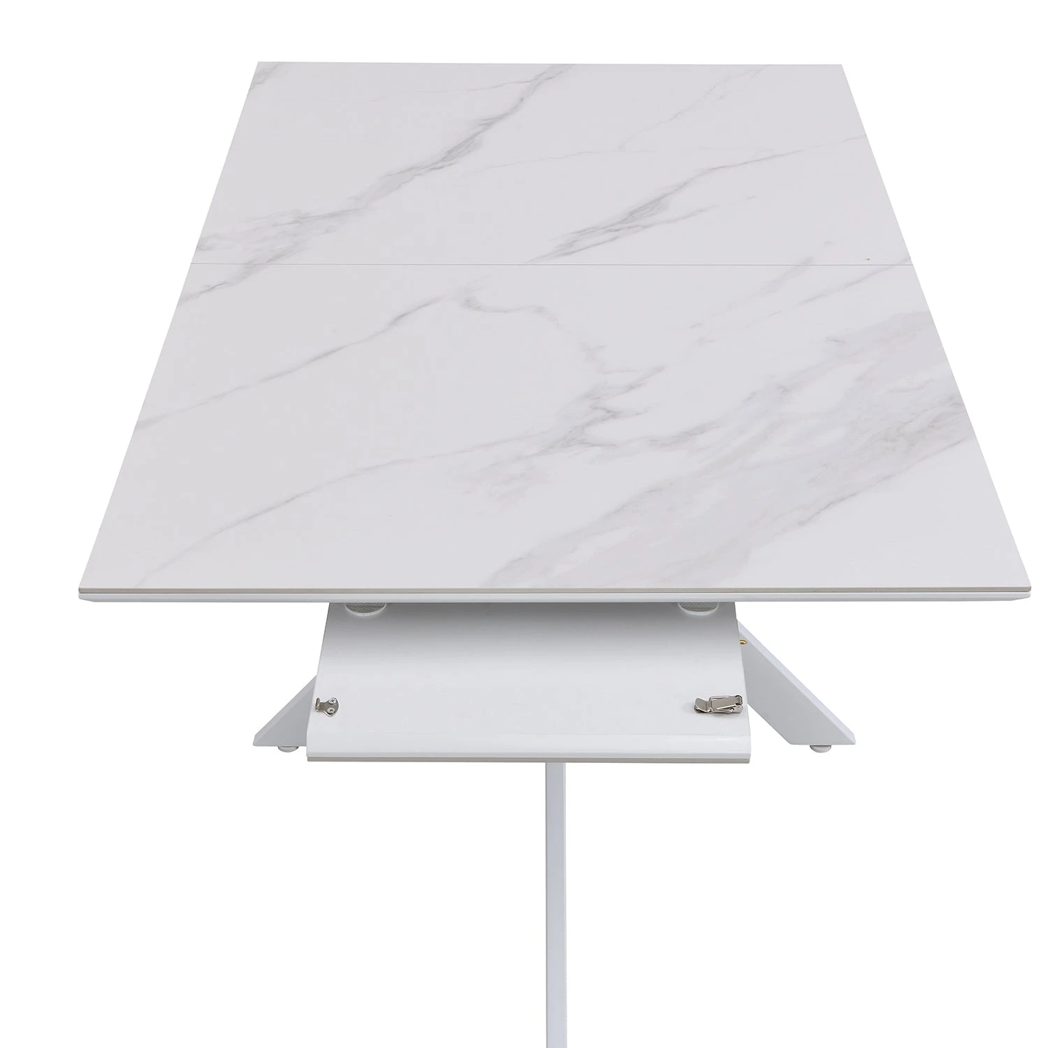 Varden White Ceramic Extending Dining Table 14 Varden White Ceramic Extending Dining Table - Image 12
