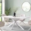 Varden White Ceramic Extending Dining Table -Daals Shop BSD 094 WHITE main