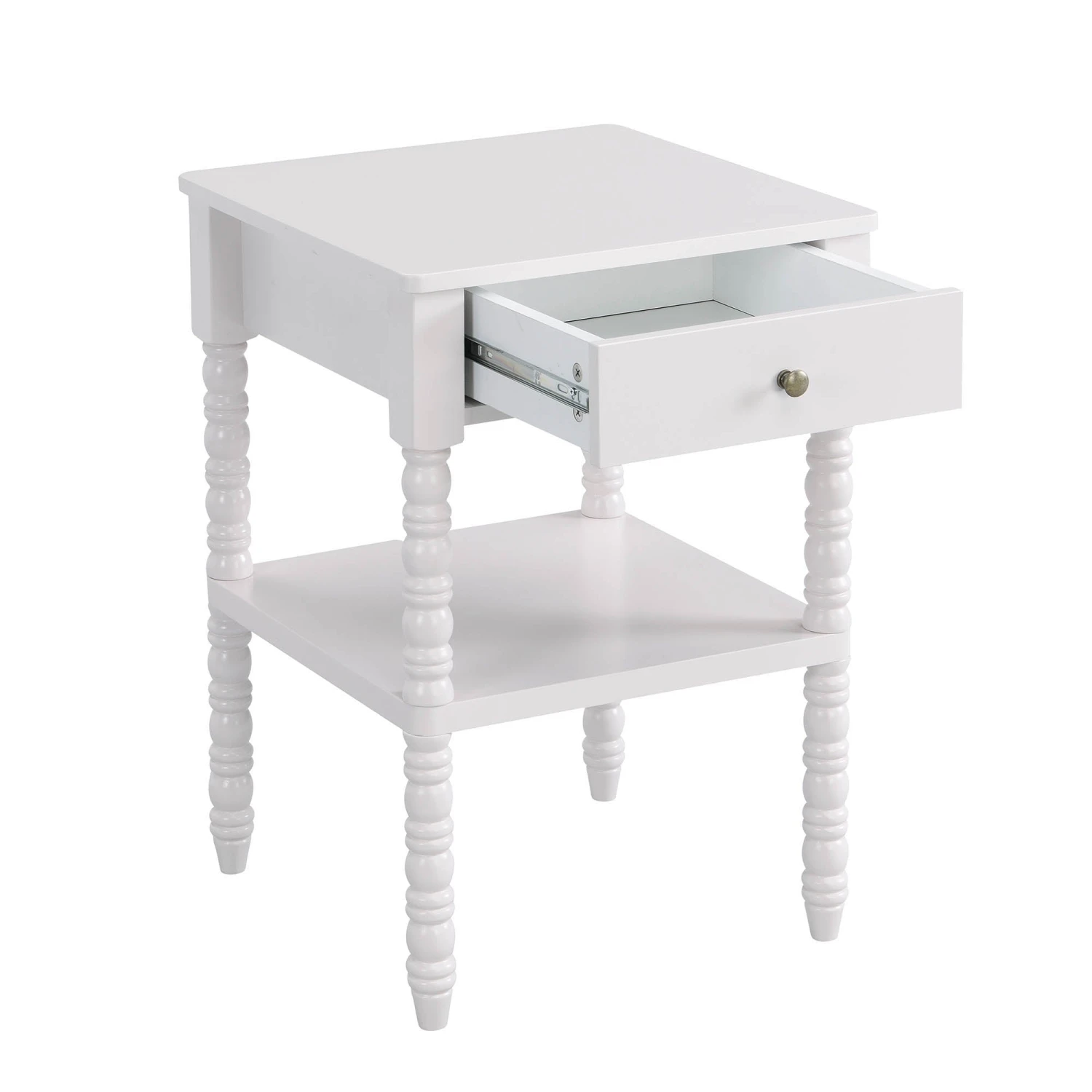 Aldwinke Beige Bobbin 1 Drawer Side Table 8 Aldwinke Beige Bobbin 1 Drawer Side Table - Image 6