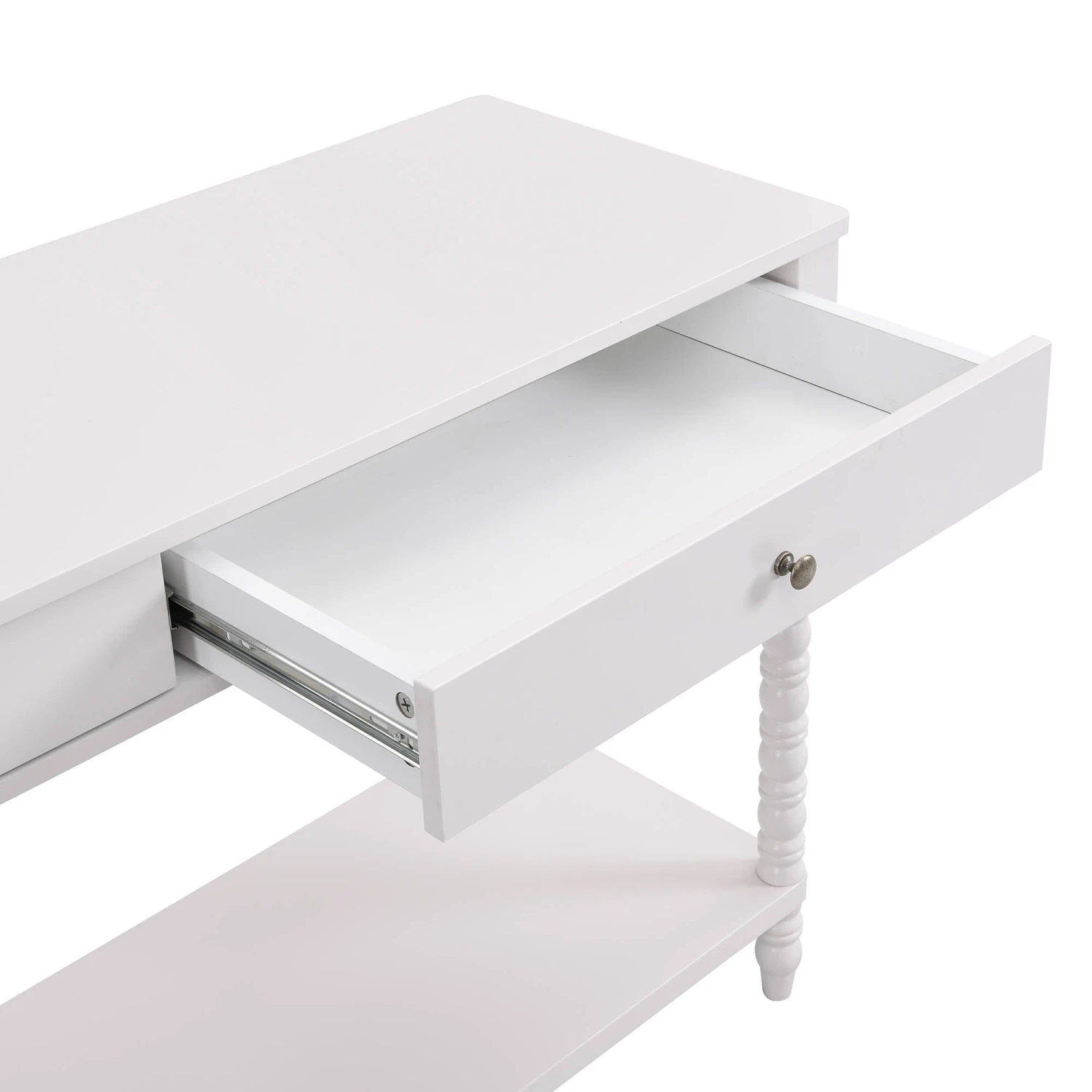 Aldwinke Beige Bobbin 2 Drawer Large Console Table 10 Aldwinke Beige Bobbin 2 Drawer Large Console Table - Image 8