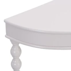 Aldwinke Beige Bobbin Demilune Console Table -Daals Shop BSD 099 BEIGE detail1