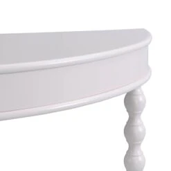 Aldwinke Beige Bobbin Demilune Console Table -Daals Shop BSD 099 BEIGE detail2