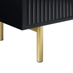 Richmond Ridged 120cm Wide TV Media Unit, Matte Black -Daals Shop BSD 106 BLACK detail4