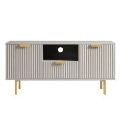 Richmond Ridged 120cm Wide TV Media Unit, Matte Taupe -Daals Shop BSD 106 TAUPE WB1