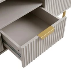 Richmond Ridged 120cm Wide TV Media Unit, Matte Taupe -Daals Shop BSD 106 TAUPE detail3