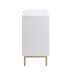 Richmond Ridged Wide Chest Of 6 Drawers, Matte White -Daals Shop BSD 107 WHITE WB4