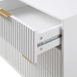 Richmond Ridged Wide Chest Of 6 Drawers, Matte White -Daals Shop BSD 107 WHITE detail2