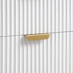 Richmond Ridged Wide Chest Of 6 Drawers, Matte White -Daals Shop BSD 107 WHITE detail3