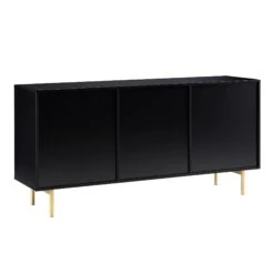 Richmond Ridged Large Sideboard, Matte Black -Daals Shop BSD 108 BLACK WB5
