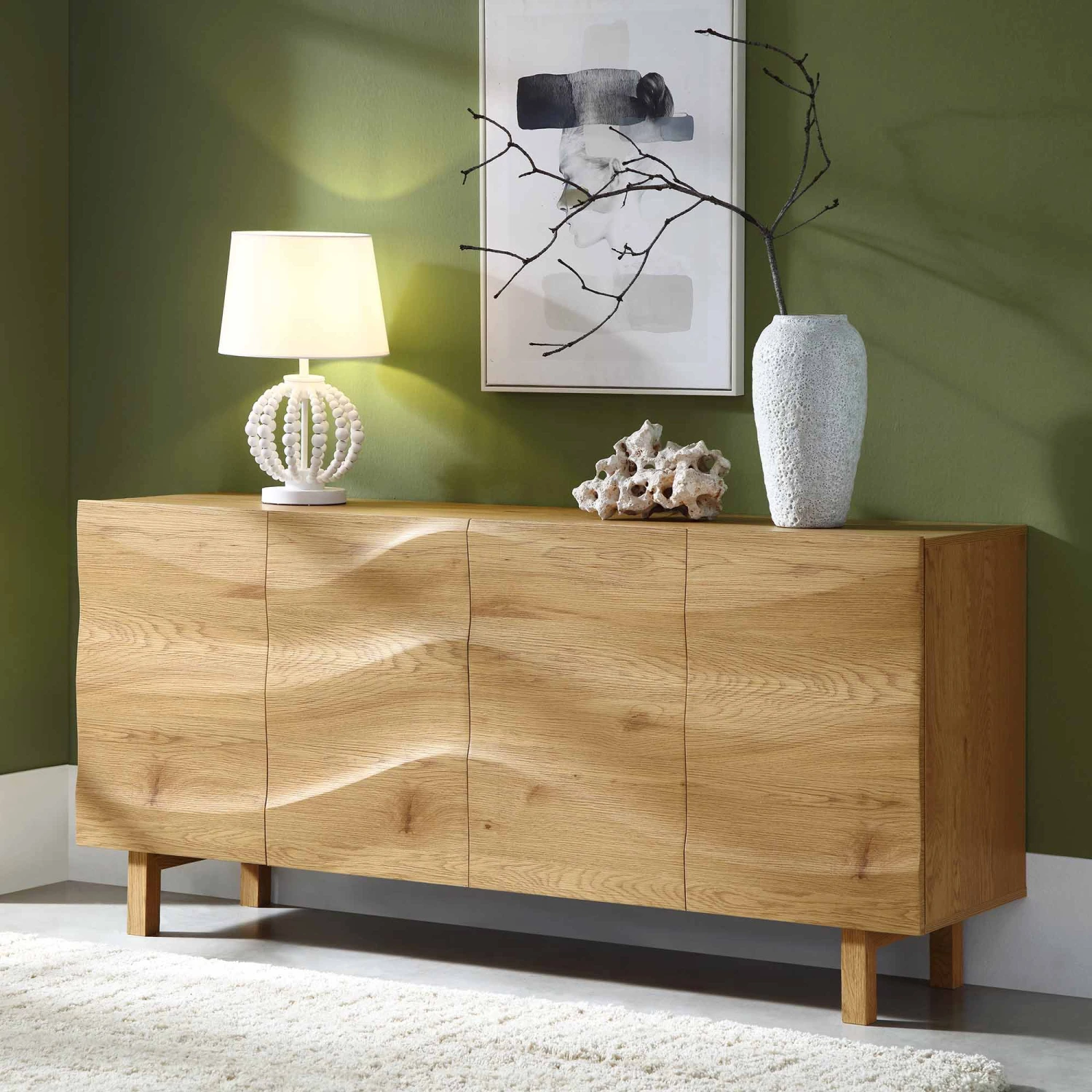 Moriko Extra Wide 4 Door Sideboard, 160 Cm 3 Moriko Extra Wide 4 Door Sideboard, 160 Cm