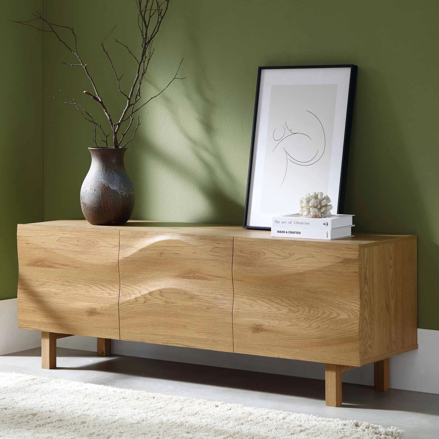 Moriko 3 Door TV Unit, 150 Cm 4 Moriko 3 Door TV Unit, 150 Cm - Image 2