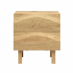 Moriko 2 Drawer Bedside Table -Daals Shop BSD 113 OAK WB1