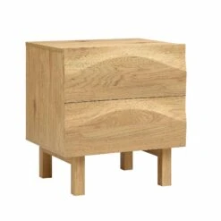 Moriko 2 Drawer Bedside Table -Daals Shop BSD 113 OAK WB2