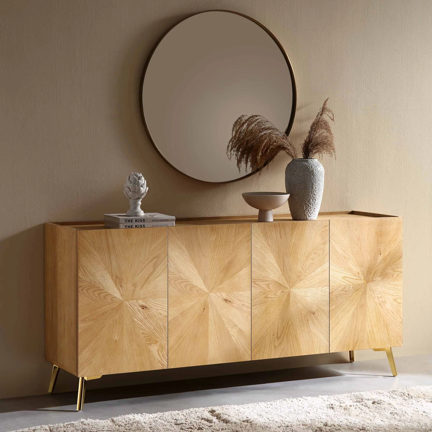 Bohdi Oak 160cm Wide Sideboard 4 Bohdi Oak 160cm Wide Sideboard - Image 2