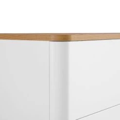 Agnes Curved Edge 2 Drawer Bedside Table -Daals Shop BSD 117 WHITE OAK detail1