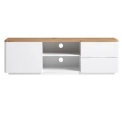 Agnes Curved Edge 150cm Wide TV Unit -Daals Shop BSD 118 WHITE OAK WB1