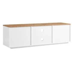 Agnes Curved Edge 150cm Wide TV Unit -Daals Shop BSD 118 WHITE OAK WB6