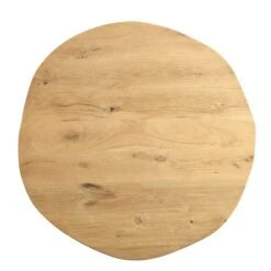 BERN Natural Curved Edge Solid Oak Dining Table -Daals Shop BSD 120 OAK WB4