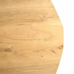 BERN Natural Curved Edge Solid Oak Dining Table -Daals Shop BSD 120 OAK detail3