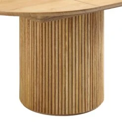 Maru Round 4-6 Seater Extending Oak Pedestal Dining Table, Oak -Daals Shop BSD 135 OAK detail3
