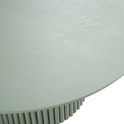 Maru Round Oak Pedestal Coffee Table, Sage Green -Daals Shop BSD 138 SAGE detail1
