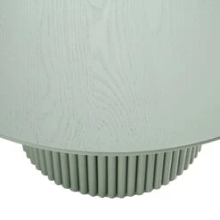 Maru Round Oak Pedestal Coffee Table, Sage Green -Daals Shop BSD 138 SAGE detail3