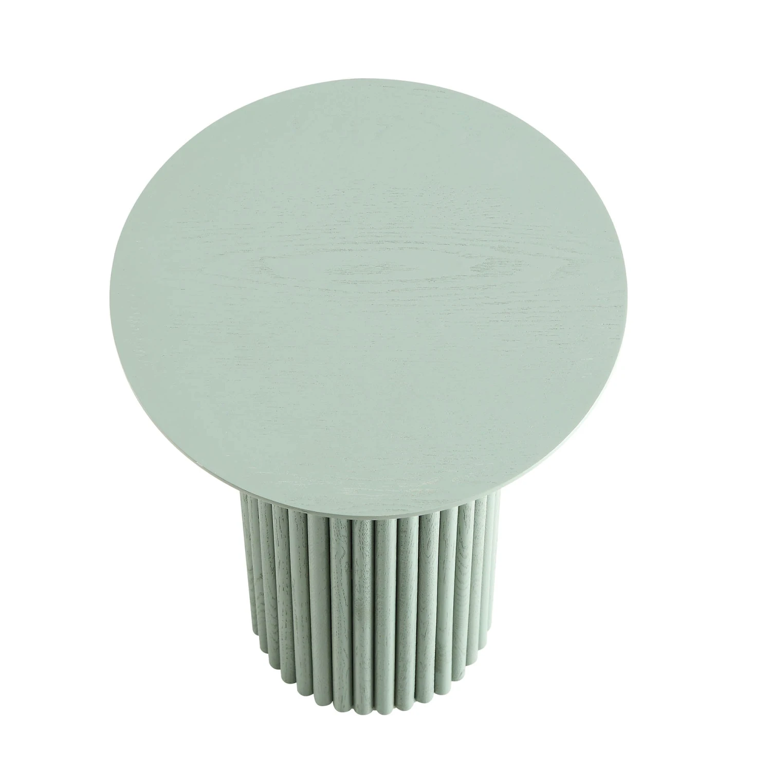 Maru Oak Round Side Table, Sage Green 5 Maru Oak Round Side Table, Sage Green - Image 3