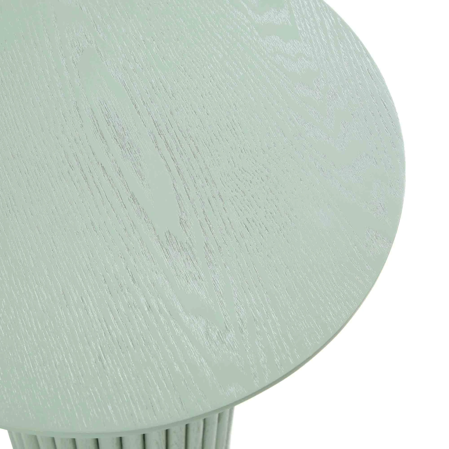 Maru Oak Round Side Table, Sage Green 8 Maru Oak Round Side Table, Sage Green - Image 6