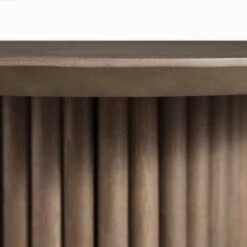 Maru Oak Round Side Table, Silver Oak -Daals Shop BSD 139 SILK detail2