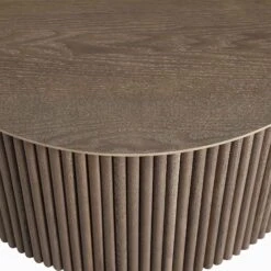 Maru Oak Round Coffee Table With Storage, Silver Oak -Daals Shop BSD 140 SILK detail2