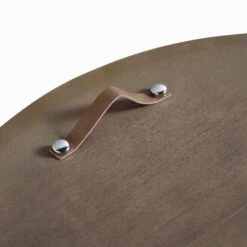 Maru Oak Round Coffee Table With Storage, Silver Oak -Daals Shop BSD 140 SILK detail4