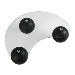 Sveti Curved Glass Coffee Table, Black -Daals Shop BSD 142 BLACK WB3