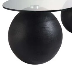 Sveti Curved Glass Coffee Table, Black -Daals Shop BSD 142 BLACK detail1