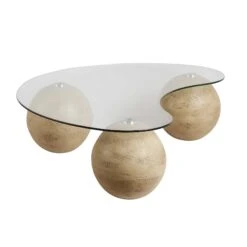 Sveti Curved Glass Coffee Table, Natural -Daals Shop BSD 142 OAK WB2