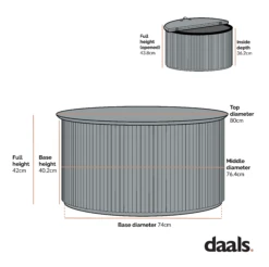 Maru Oak Round Coffee Table With Storage, Silver Oak -Daals Shop BSD Maru BSD 140 2 5322e549 ea94 47a3 b800 95dd401bddd4 1
