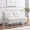 Algo Sofabed With Cushions In Beige Teddy Fabric 2 Seater -Daals Shop D021B BEIGE TEDDY main