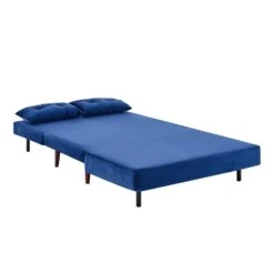 Algo 2-Seater Small Double Folding Sofabed In Blue Velvet -Daals Shop D021B BLUEVEL 4 dd81994b b3c3 4d91 b372 0be8bc2a7a84