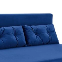 Algo 2-Seater Small Double Folding Sofabed In Blue Velvet -Daals Shop D021B BLUEVEL detail1 06606937 f21c 472a af62 57cd4681c7d3